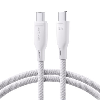 Joyroom Multi-Color Series S-A34 USB-C / USB-C PD 60W 1m Cable - White Joyroom Multi-Color Series S-A34 USB-C / USB-C PD 60W 1m Cable - White