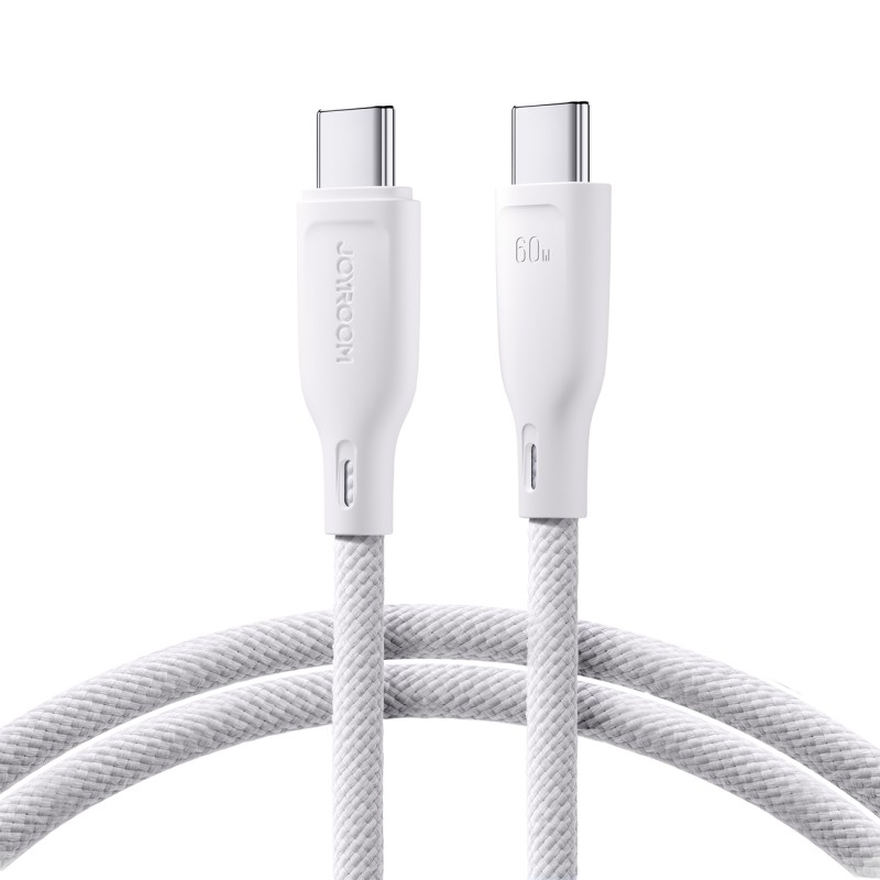 Joyroom Multi-Color Series S-A34 USB-C / USB-C PD 60W 1m Cable - White Joyroom Multi-Color Series S-A34 USB-C / USB-C PD 60W 1m Cable - White