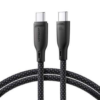 Joyroom Multi-Color Series S-A34 USB-C / USB-C PD 60W cable 1m - black Joyroom Multi-Color Series S-A34 USB-C / USB-C PD 60W cable 1m - black