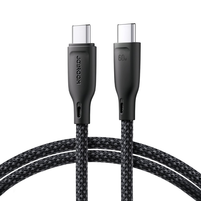 Joyroom Multi-Color Series S-A34 USB-C / USB-C PD 60W cable 1m - black Joyroom Multi-Color Series S-A34 USB-C / USB-C PD 60W cable 1m - black