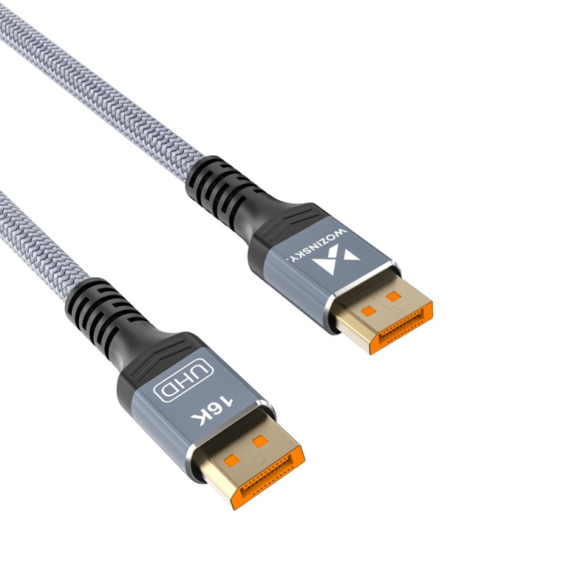 Wozinsky WPS-16AYL2S DisplayPort 2.1 80Gb/s 16K@60Hz 8K@120Hz 4K@240Hz HDR HDCP DSC cable - black Wozinsky WPS-16AYL2S DisplayPort 2.1 80Gb/s 16K@60Hz 8K@120Hz 4K@240Hz HDR HDCP DSC cable - black