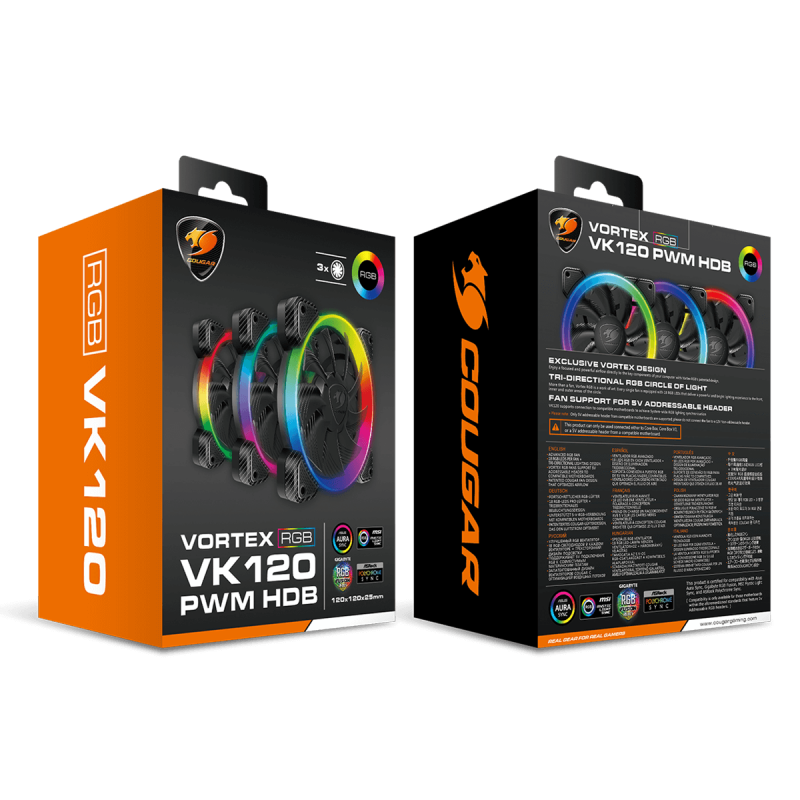 COUGAR VORTEX ARGB VK120 COOLING FANS COUGAR VORTEX ARGB VK120 COOLING FANS