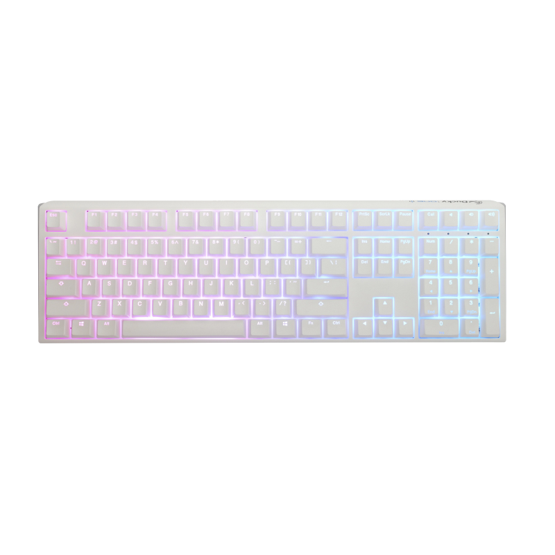 Ducky One 3 White Hot Swap (US) Full Size Cherry Red Switch RGB LED Ducky One 3 White Hot Swap (US) Full Size Cherry Red Switch RGB LED