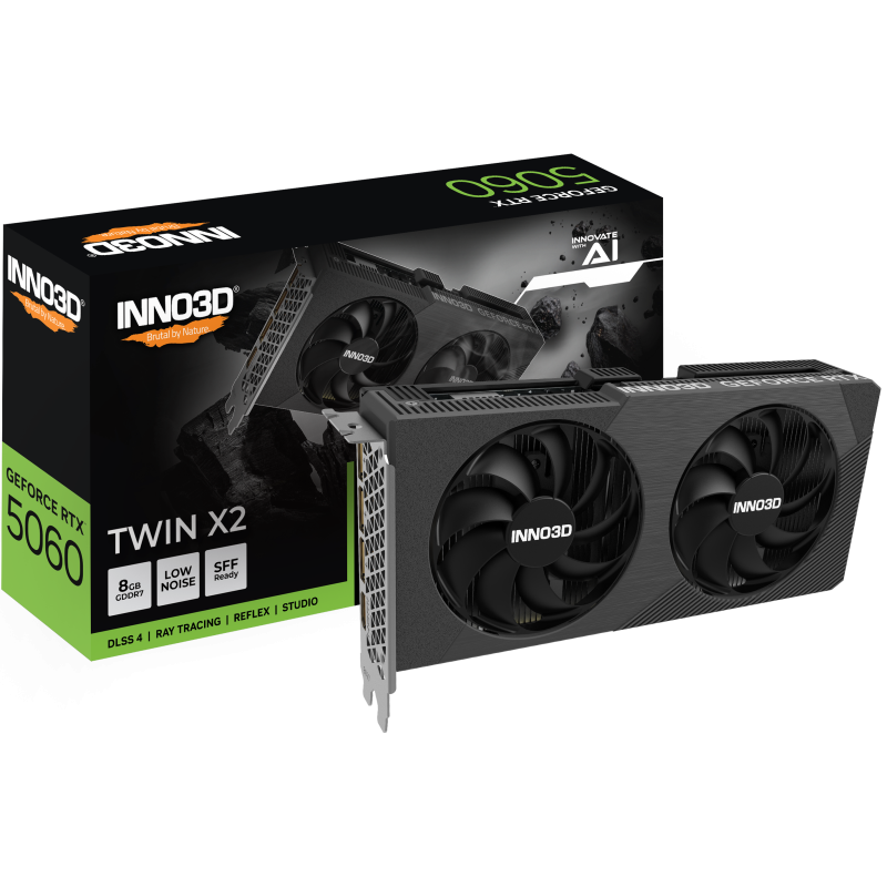 INNO3D GeForce RTX 5060 8GB GDDR7 Twin X2 INNO3D GeForce RTX 5060 8GB GDDR7 Twin X2