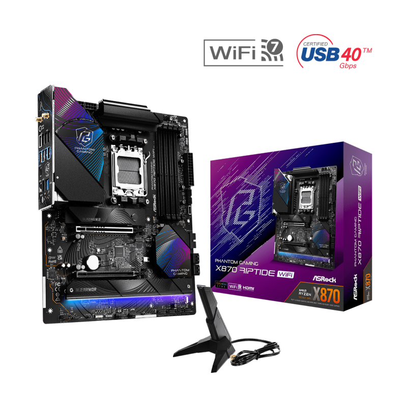 MB ASRock X870 Riptide WiFi Motherboard ATX AM5