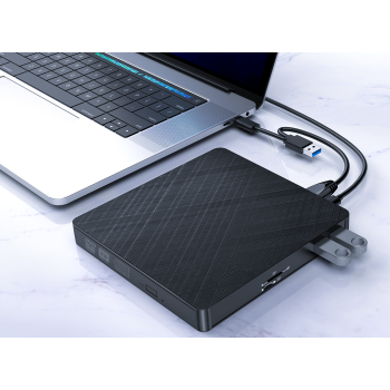 Orico USB External DVD Writer with Hub XD008-BK-BP Orico USB External DVD Writer with Hub XD008-BK-BP