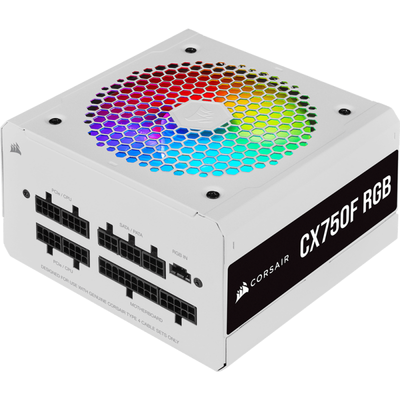 PSU NETZTEIL CORSAIR 750W CX750F 80+ BRONZE RGB WHITE PSU NETZTEIL CORSAIR 750W CX750F 80+ BRONZE RGB WHITE