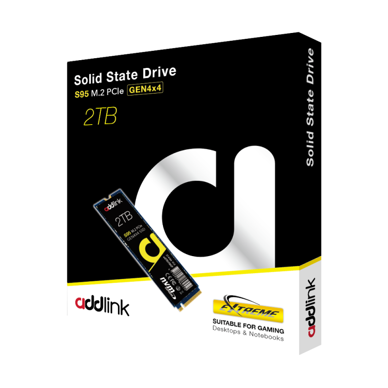 Addlink 2TB M.2 2280 PCIe GEN4X4 NVMe 1.4 With DRAM Addlink 2TB M.2 2280 PCIe GEN4X4 NVMe 1.4 With DRAM