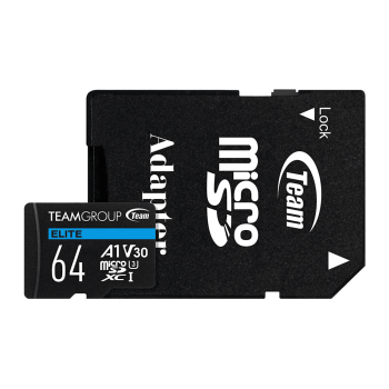 TEAM GROUP ELITE uSDXC 64GB UHS-I U3 V30 A1 RETAIL W/1Adapter TEAM GROUP ELITE uSDXC 64GB UHS-I U3 V30 A1 RETAIL W/1Adapter