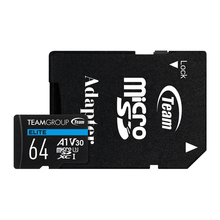 TEAM GROUP ELITE uSDXC 64GB UHS-I U3 V30 A1 RETAIL W/1Adapter TEAM GROUP ELITE uSDXC 64GB UHS-I U3 V30 A1 RETAIL W/1Adapter
