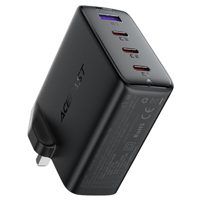 Acefast A97 PD100W GaN (3*USB-C+USB-A) charger (UK) Acefast A97 PD100W GaN (3*USB-C+USB-A) charger (UK)
