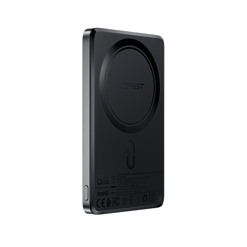 Acefast M8 PD18W ultra-thin magnetic wireless charging power bank 5000mAh,black