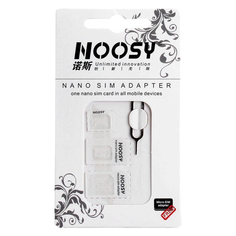 Noosy Adapter Nano Micro Sim 3in1 iPhone Set + key Noosy Adapter Nano Micro Sim 3in1 iPhone Set + key