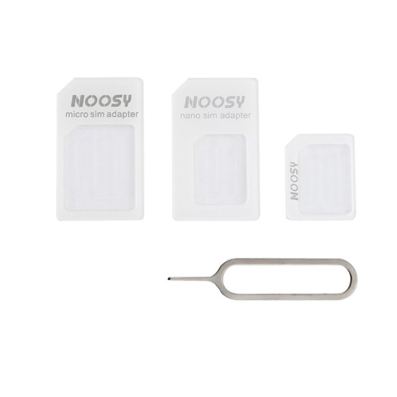 Noosy Adapter Nano Micro Sim 3in1 iPhone Set + key Noosy Adapter Nano Micro Sim 3in1 iPhone Set + key