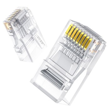 Ugreen 100x plug plug coupler end RJ45 8P8C Cat 6 transparent (60558) Ugreen 100x plug plug coupler end RJ45 8P8C Cat 6 transparent (60558)