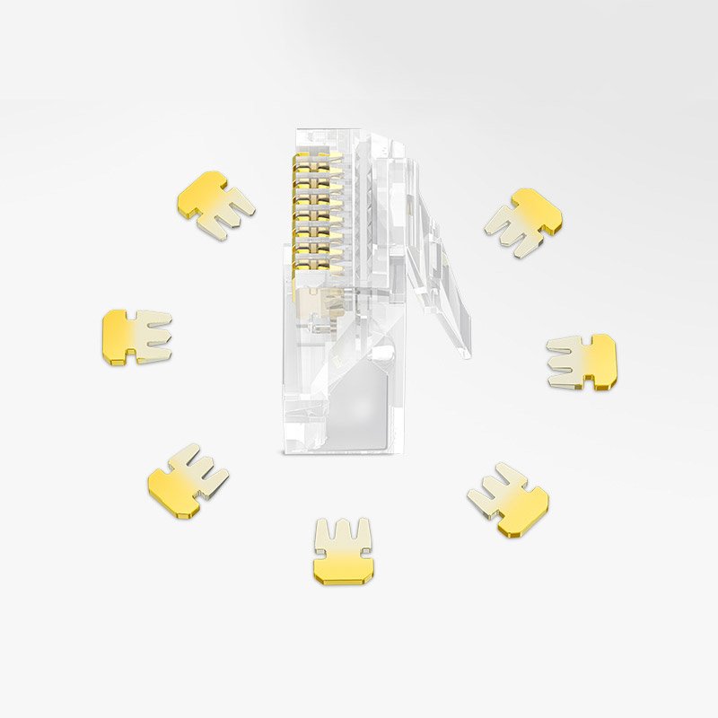 Ugreen 100x plug plug coupler end RJ45 8P8C Cat 6 transparent (60558) Ugreen 100x plug plug coupler end RJ45 8P8C Cat 6 transparent (60558)