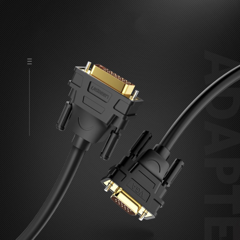 Ugreen cable cable DVI-I (Dual Link - 24+5) - VGA 2m black (DV102)