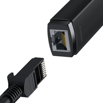 Baseus Lite Series adapter USB Type A - RJ45 LAN socket 100Mbps black (WKQX000001) Baseus Lite Series adapter USB Type A - RJ45 LAN socket 100Mbps black (WKQX000001)