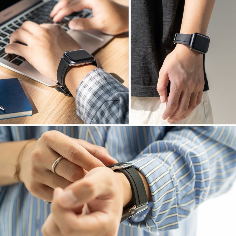 Ringke Rubber One silicone bracelet band smart watch strapwatch Watch 7 45mm / Watch 6 44mm / Watch 5 44mm / Watch 4 44mm / Watc Ringke Rubber One silicone bracelet band smart watch strapwatch Watch 7 45mm / Watch 6 44mm / Watch 5 44mm / Watch 4 44mm / Watc