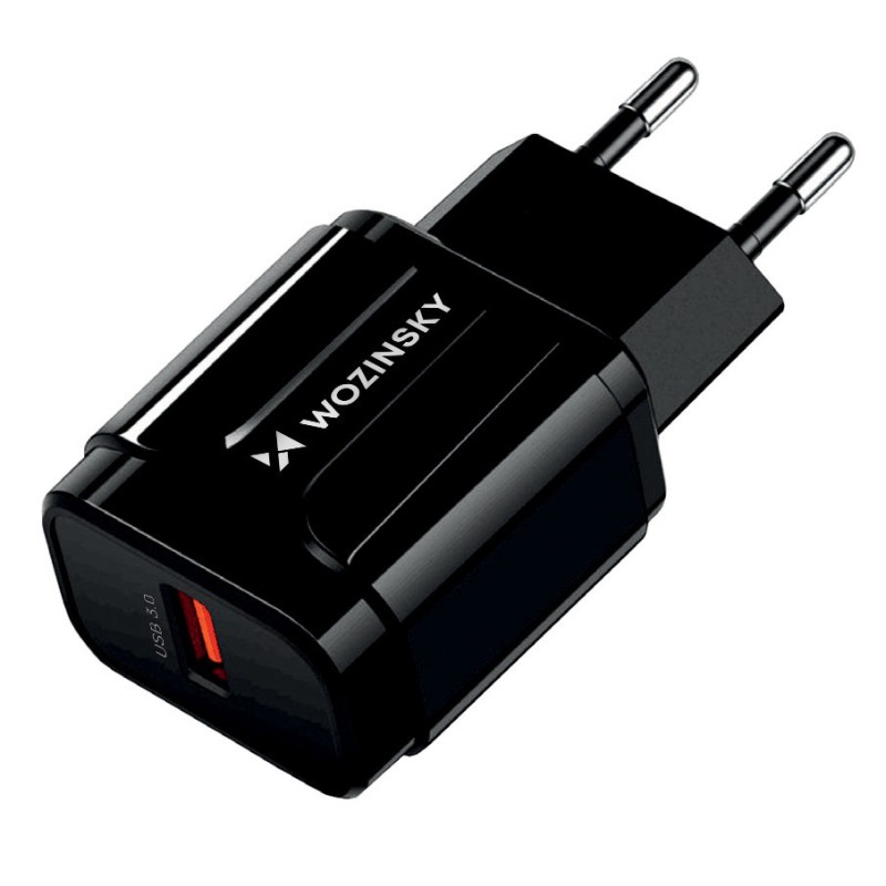 Wozinsky USB Quick Charge charger black (WWC-B02) Wozinsky USB Quick Charge charger black (WWC-B02)