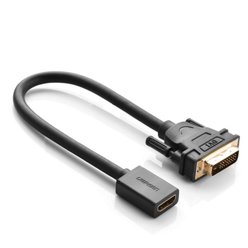 Ugreen cable adapter cable DVI (male) - HDMI (female) 0.15m black (20118) Ugreen cable adapter cable DVI (male) - HDMI (female) 0.15m black (20118)