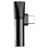 Baseus Audio Converter L41 Adapter from USB-C to USB-C port (female) + headphones jack 3,5 mm (female) black (CATL41-01) Baseus Audio Converter L41 Adapter from USB-C to USB-C port (female) + headphones jack 3,5 mm (female) black (CATL41-01)