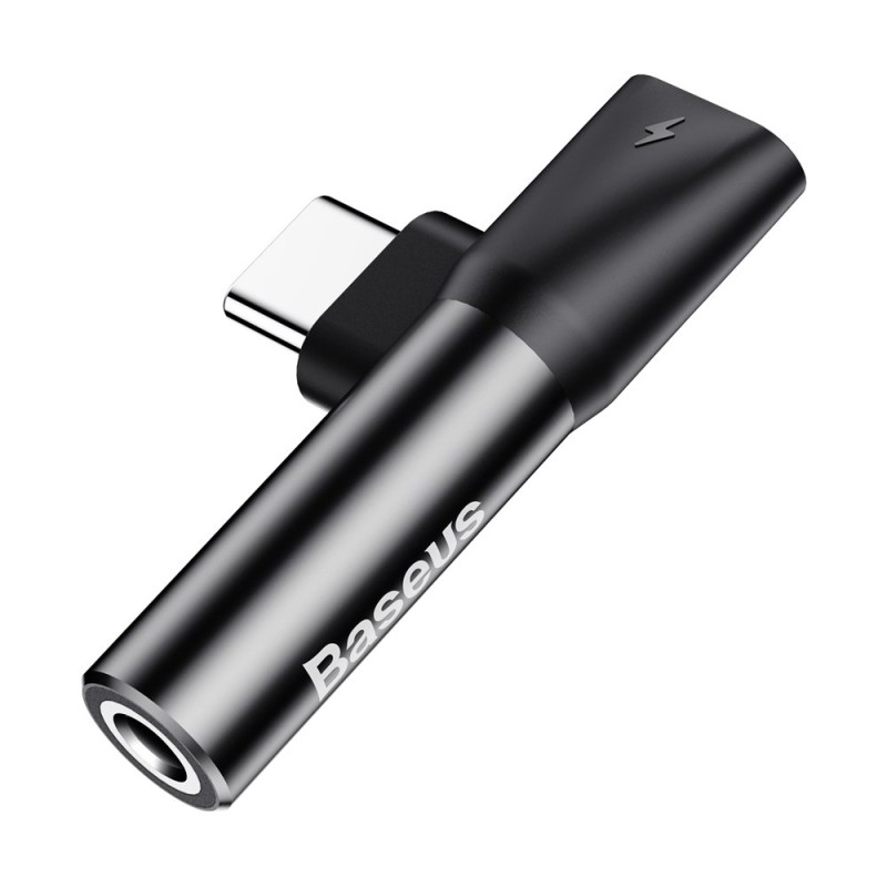 Baseus Audio Converter L41 Adapter from USB-C to USB-C port (female) + headphones jack 3,5 mm (female) black (CATL41-01) Baseus Audio Converter L41 Adapter from USB-C to USB-C port (female) + headphones jack 3,5 mm (female) black (CATL41-01)