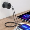 Joyroom fast UK wall charger USB Type C / USB 20W PD QC3.0 black (L-QP2011) + USB Type C - Lightning cable 1m (S-M006)