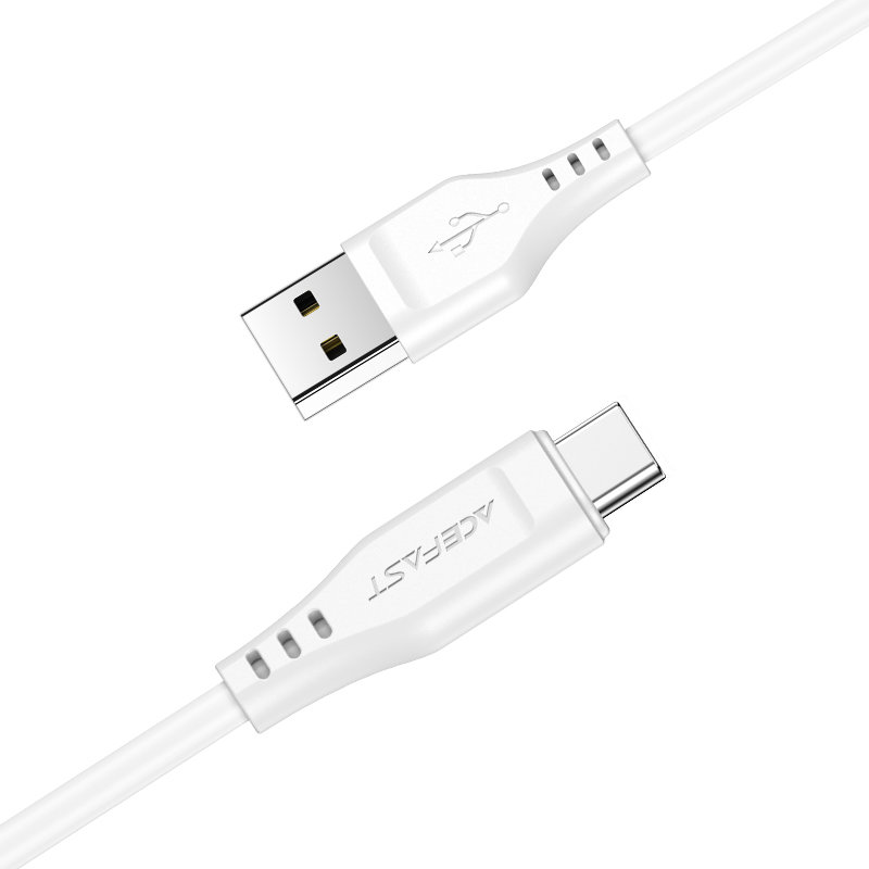 Acefast USB cable - USB Type C 1.2m, 3A white (C3-04 white) Acefast USB cable - USB Type C 1.2m, 3A white (C3-04 white)