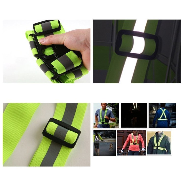 Adjustable reflective harness for a running bike - yellow Adjustable reflective harness for a running bike - yellow