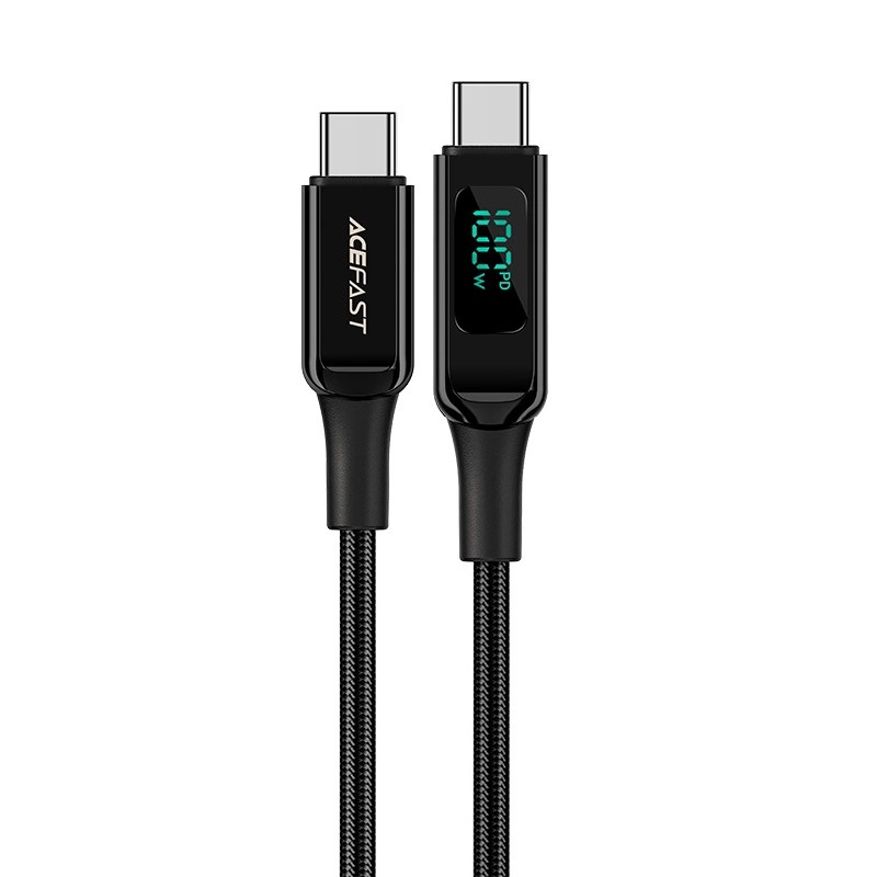 Acefast C6-03 Black USB-C - USB-C PD QC cable 100W 5A 480Mb/s 2m - black Acefast C6-03 Black USB-C - USB-C PD QC cable 100W 5A 480Mb/s 2m - black