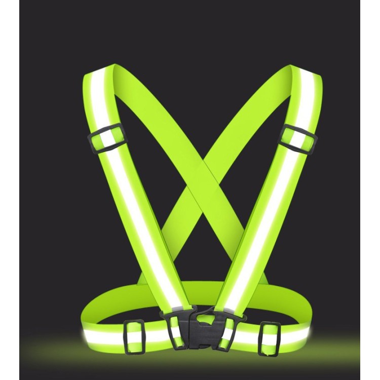 Adjustable reflective harness for a running bike - yellow Adjustable reflective harness for a running bike - yellow