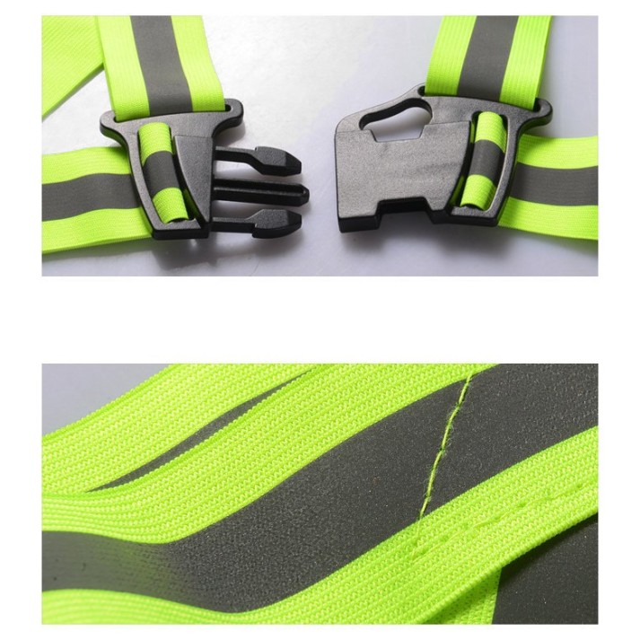 Adjustable reflective harness for a running bike - orange Adjustable reflective harness for a running bike - orange