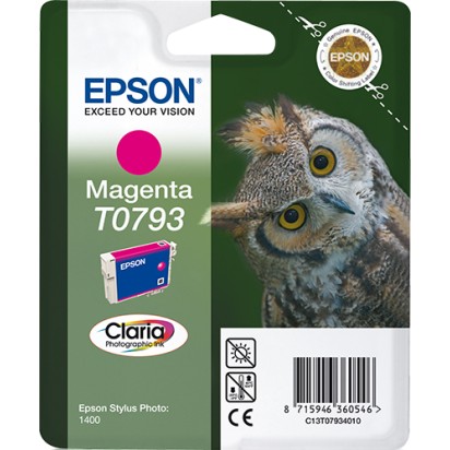 Epson Owl Singlepack Magenta T0793 Claria Photographic Ink Epson Owl Singlepack Magenta T0793 Claria Photographic Ink