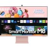 SAMSUNG MONITOR 32'', BUSINESS, G, VA, UHD 3840x2160, 4MS, 60HZ, 3000:1, SMART TV EXPERIENCE, FLICKER FREE, SPEAKERS, WEBCAM, HEIGHT ADJUST, TILT, USB-C, 1X MICRO HDMI, BLUETOOTH, BUILT IN WIFI, 2YW, SUNSET PINK