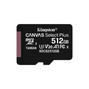 Kingston Technology Canvas Select 512GB micSDXC Plus 100R A1 C10 Card + ADP