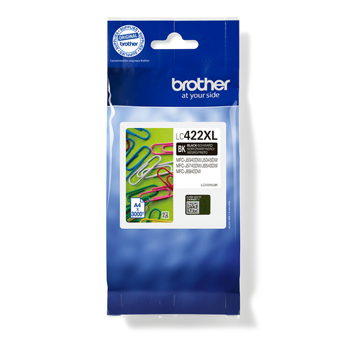 Brother LC422XLBK ink cartridge 1 pc(s) Original High (XL) Yield Black Brother LC422XLBK ink cartridge 1 pc(s) Original High (XL) Yield Black