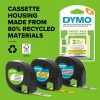 DYMO TAPE FOR LETRATAG 12MMX4M BLACK ON  BLUE 91205  S0721650