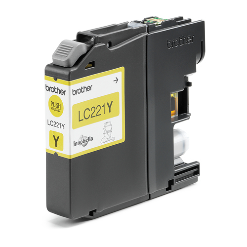 BROTHER INK CARTRIDGE LC221 YELLOW  MCFJ 460/480/485/680/880 &amp;amp; DCP562