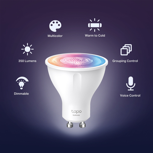 TP-Link Tapo Smart Wi-Fi Spotlight, Dimmable, 4-Pack