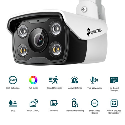 TP-Link VIGI 4MP Outdoor Full-Color Bullet Network Camera TP-Link VIGI 4MP Outdoor Full-Color Bullet Network Camera