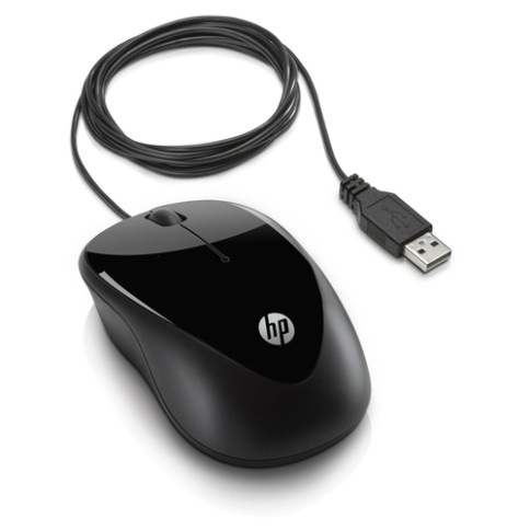 HP MOUSE WIRED X1000 BLACK