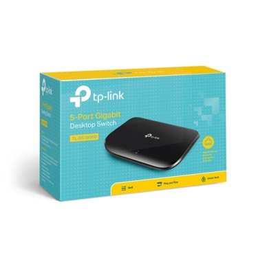 TP-Link TL-SG1005D network switch Unmanaged Gigabit Ethernet (10/100/1000) Black TP-Link TL-SG1005D network switch Unmanaged Gigabit Ethernet (10/100/1000) Black