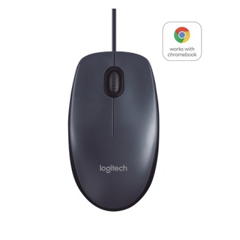 LOGITECH MOUSE B100 GREY WHITE BOX
