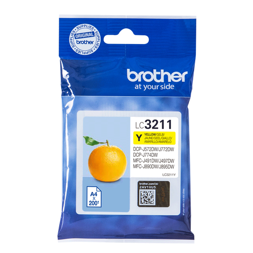 Brother LC3211Y ink cartridge 1 pc(s) Original Standard Yield Yellow Brother LC3211Y ink cartridge 1 pc(s) Original Standard Yield Yellow