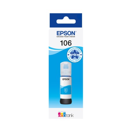 Epson 106 EcoTank Cyan ink bottle Epson 106 EcoTank Cyan ink bottle
