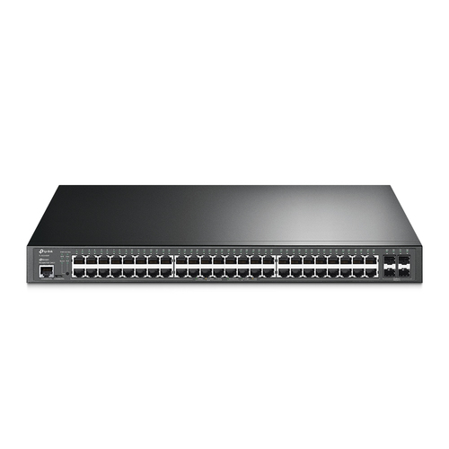 TP-Link JetStream 48-Port Gigabit and 4-Port 10GE SFP+ L2+ Managed Switch with 48-Port PoE+ TP-Link JetStream 48-Port Gigabit and 4-Port 10GE SFP+ L2+ Managed Switch with 48-Port PoE+