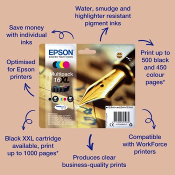 Epson Pen and crossword Multipack 4-colours 16XL DURABrite Ultra Ink