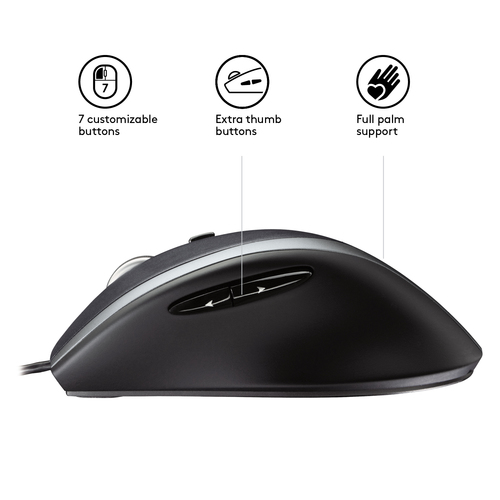 LOGITECH MOUSE WIRED USB BLACK M500 (910-003726) LOGITECH MOUSE WIRED USB BLACK M500 (910-003726)