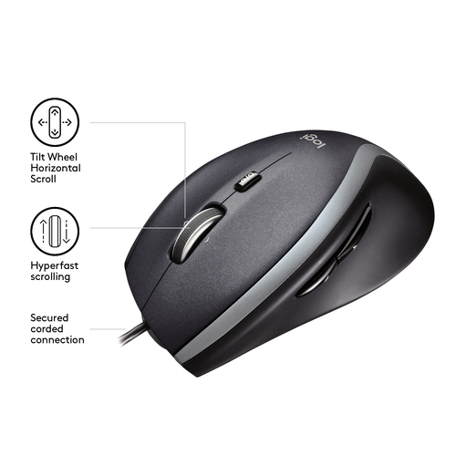 LOGITECH MOUSE WIRED USB BLACK M500 (910-003726) LOGITECH MOUSE WIRED USB BLACK M500 (910-003726)